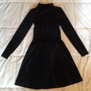 Black velvet dress